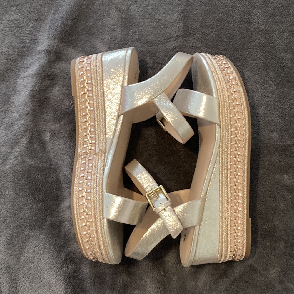 Aldo platform wedges. Champagne. Size 11